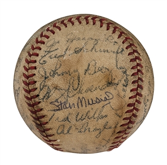 1946 St. Louis Cardinals World Series Champion Team Signed N.L. Baseball (25 Signatures Incl Musial) (JSA)